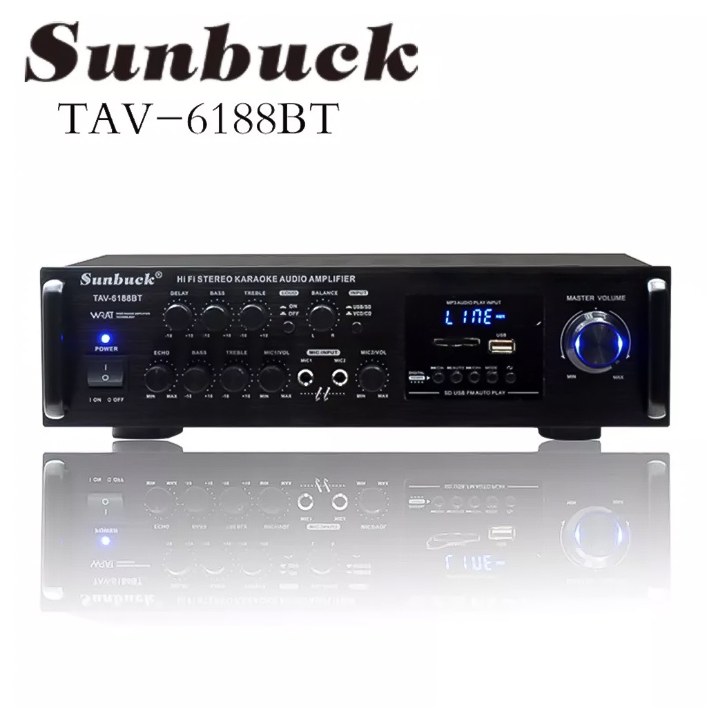 SUNBUCK 6188BT Amply karaoke Bluetooth Hát Karaoke Gia Đình,trên ô tô cao cấp, chức năng đa dạng -DC4830