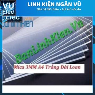 Mica 3MM A4 Trắng Trong, Đen
