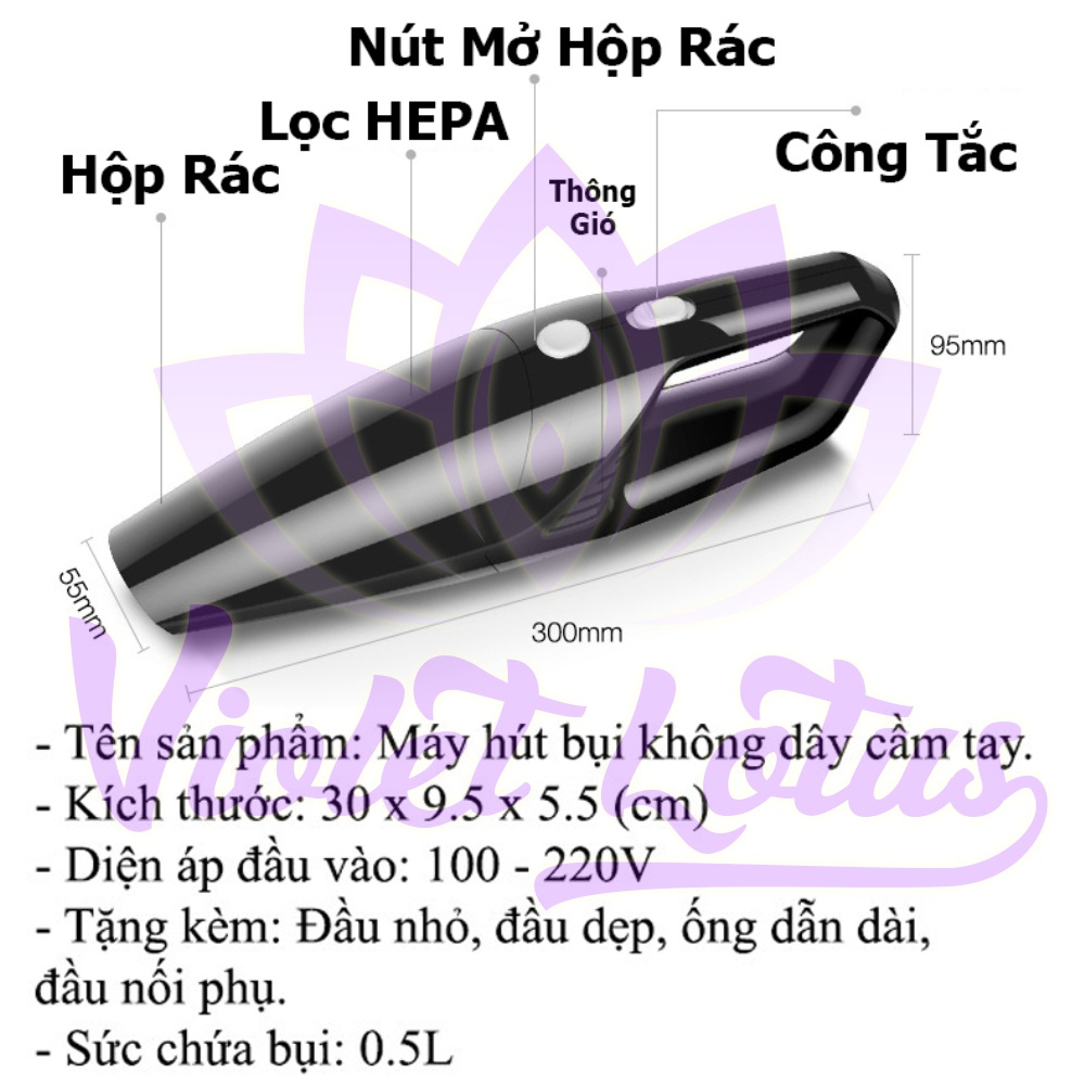 [Hút Siêu Mạnh] máy hút bui cầm tay Mini Không Dây, Máy hút bụi Ô Tô và Gia Đình Nhỏ hơn Mạnh hơn X2001CS