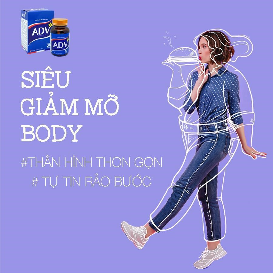 Giảm béo sinh học ADV Slimming Capsules - Hỗ trợ tăng cường chuyển hóa giảm tích tụ chất béo - Phan An CN374