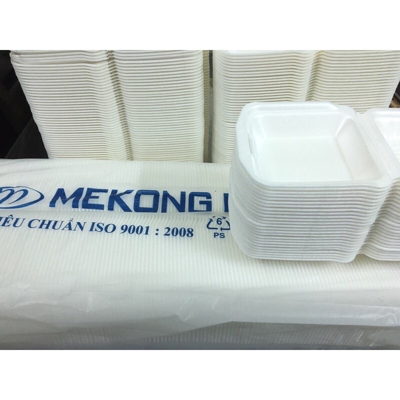 10 cái - Hộp đựng xôi Mekông vuông