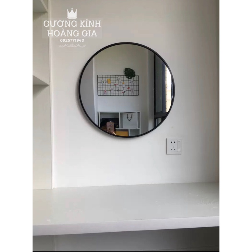 Gương nhà tắm 𝐇𝐀̀𝐍𝐆 𝐕𝐈𝐏 gương viền thép tĩnh điện cao cấp