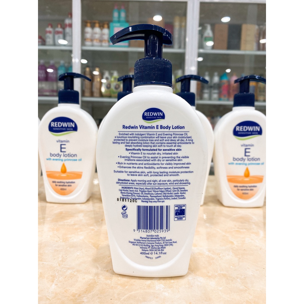 Sữa Dưỡng Thể Redwin Vitamin E Body Lotion With Evening Primrose Oil 400ml