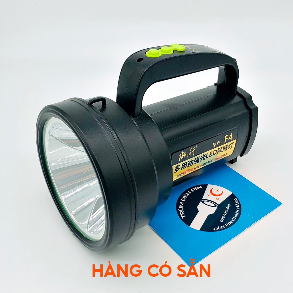 Đèn pin cầm tay siêu sáng 180W YUXING F4 LED chiếu xa chống nước sạc điện pin bền tiện dụng khi đi picnic và phượt