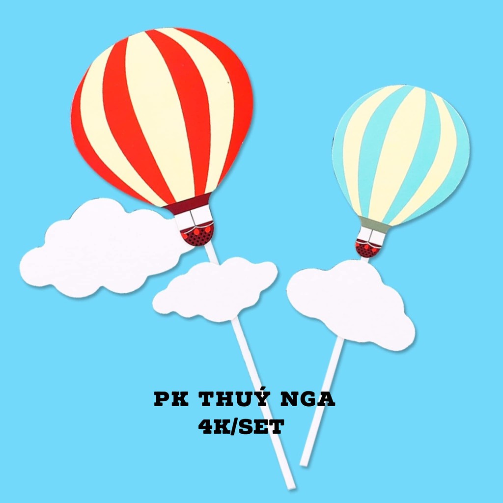 5 set cắm 2 khinh khí cầu mây-Q4814