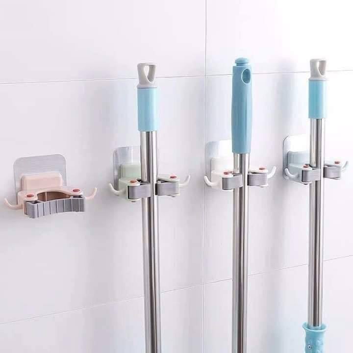 Móc kẹp chổi dán tường , móc treo cây lau nhà chịu lực 6kg GALA HOME