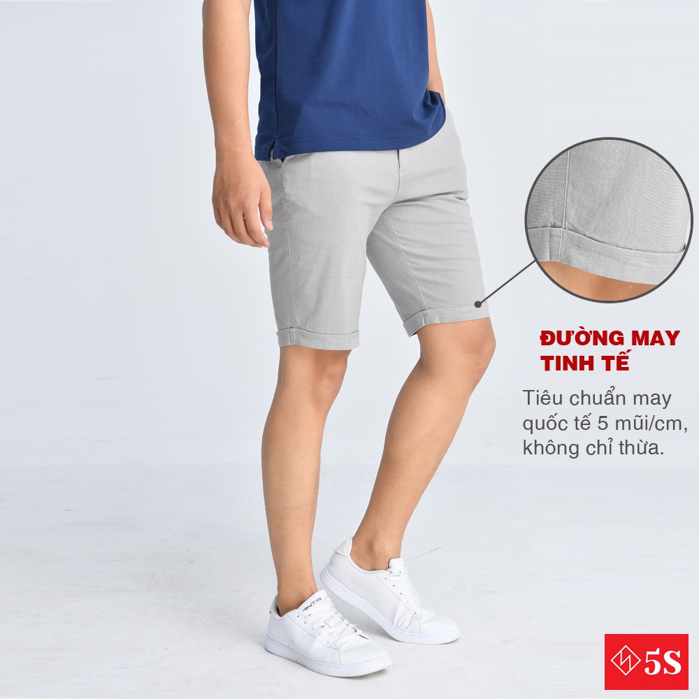 Quần Short Nam 5S (2 màu), Chất Kaki Cotton Co Giãn, Thấm Hút Tốt, Hạn Chế Nhăn (QSK21008-01) | BigBuy360 - bigbuy360.vn