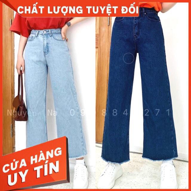 Quần ống rộng dáng dài 2 màu đậm- nhạt