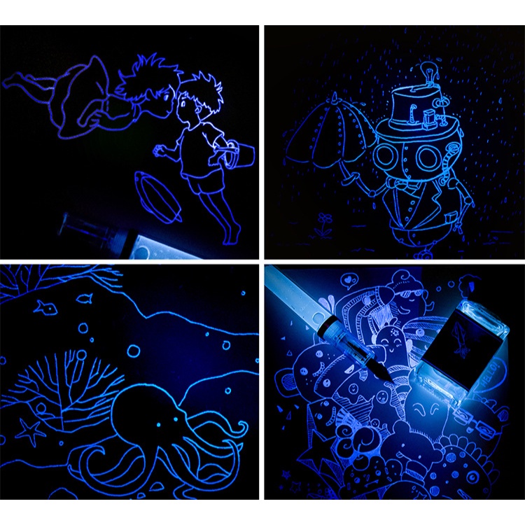 Lọ 18ml Mực Vô Hình chiếu đèn UV sáng màu Xanh Lam dùng để ký hiệu, đánh dấu