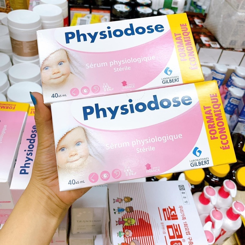 Nước muối sinh lý Physiodose hồng Pháp mẫu mới