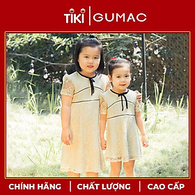 Đầm cho bé gái chất liệu ren phối viền dễ thương xinh xắn