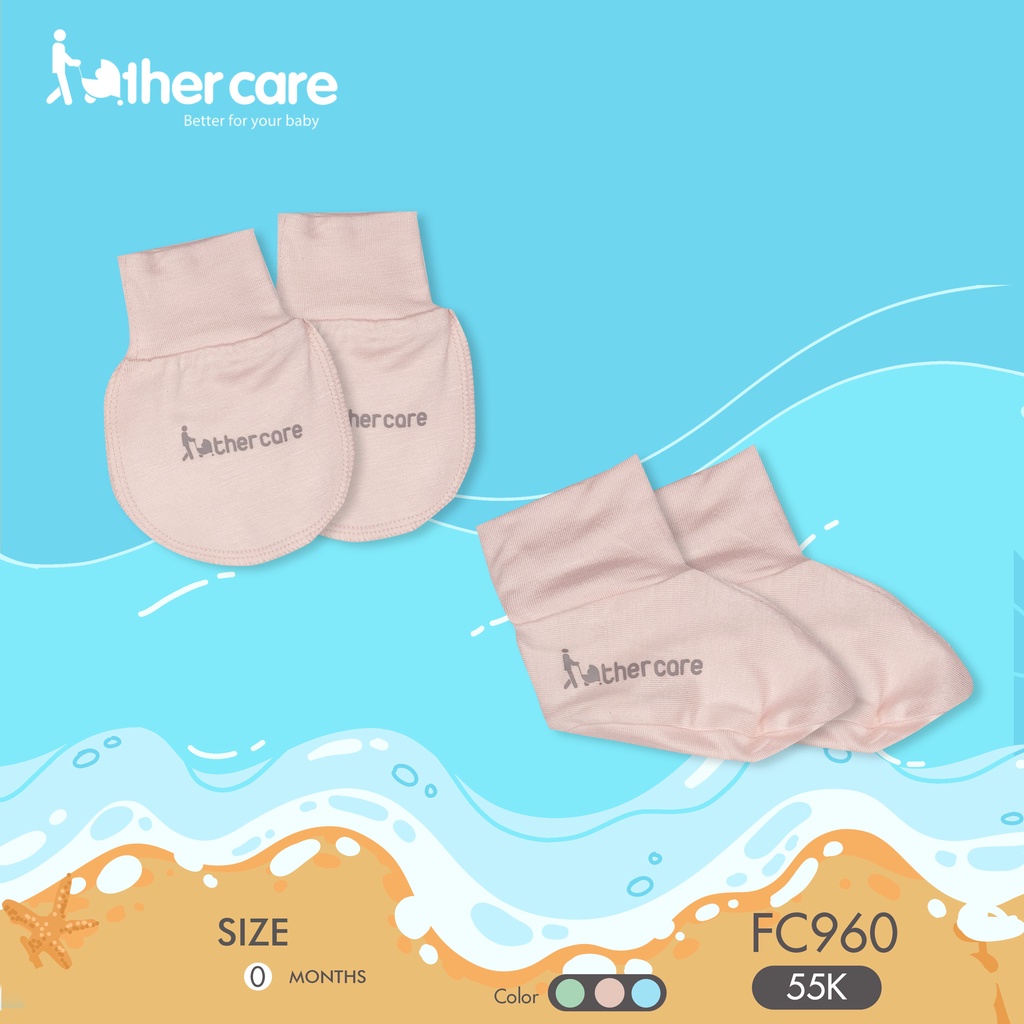 Set Bao Tay + Bao Chân Sơ Sinh FatherCare - Trơn FC960