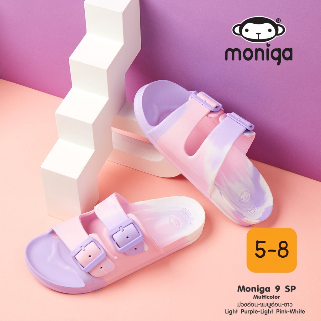 Dép Thái Lan cao su đúc hai quai nút khóa Monobo Moniga 9 color