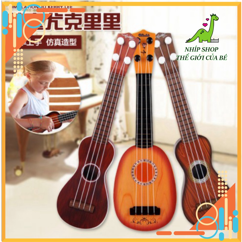 Đàn Guitar mini cho bé - Ukulele nhạc cụ mầm non đồ chơi