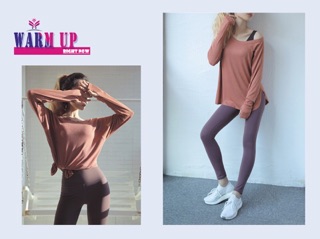 [ áo tập nữ_gym_yoga_thun dài tay ] áo dài tay thun tăm -  2F