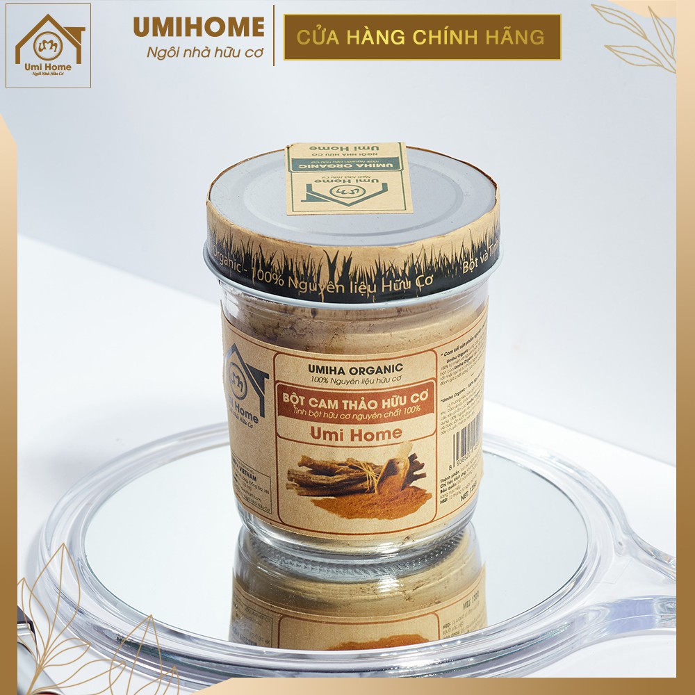 Bột Cam Thảo đắp mặt hữu cơ UMIHOME nguyên chất | Licorice Powder 100% Organic 135G