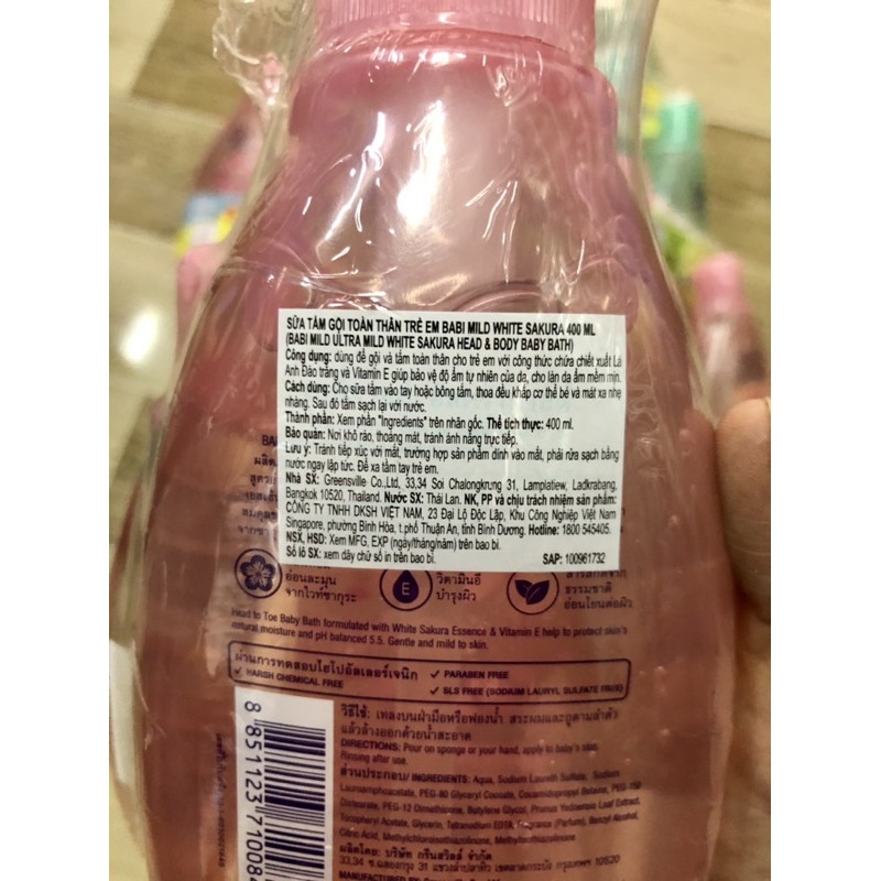 SỮA TẮM GỘI TOÀN THÂN TRẺ EM BABY MILD