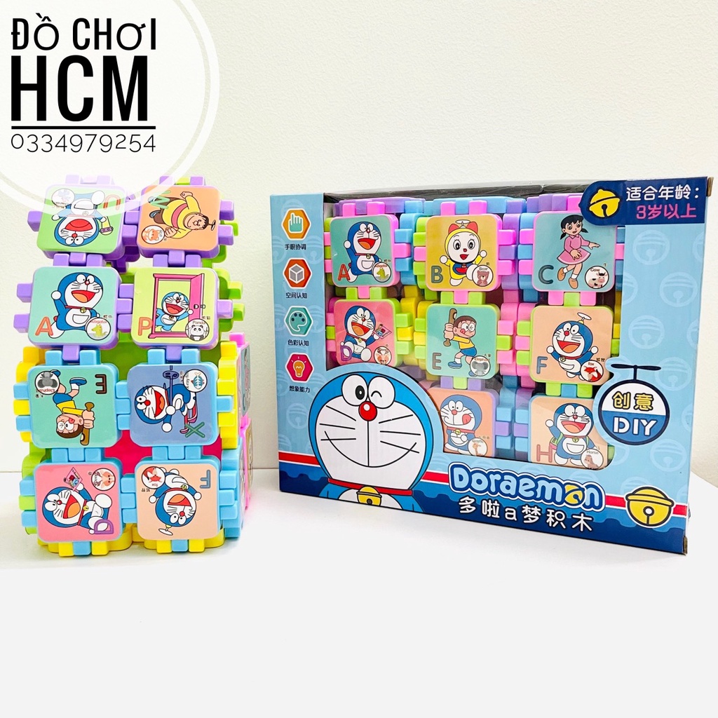 [NHIỀU MẪU] Đồ chơi lego lắp ghép/ xếp hình nút lớn heo peppa/ kitty/ chó cứu hộ/ doremon cho bé thỏa sức sáng tạo