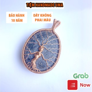 Mặt dây chuyền phong thủy Tree of life gắn đá Swarovski nguyên khối