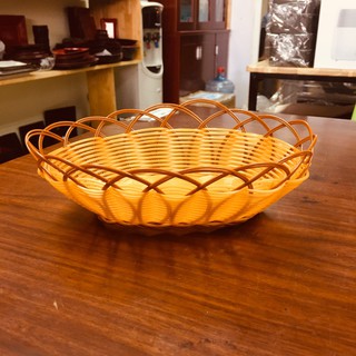 Khay bầu dục nhựa giả mây đựng hoa quả bánh kẹo cao cấp