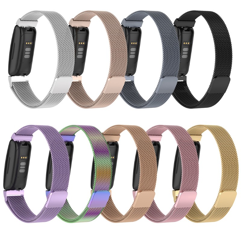 Dây đeo đồng hồ thông minh bằng inox nam châm cho Fitbit inspire 2