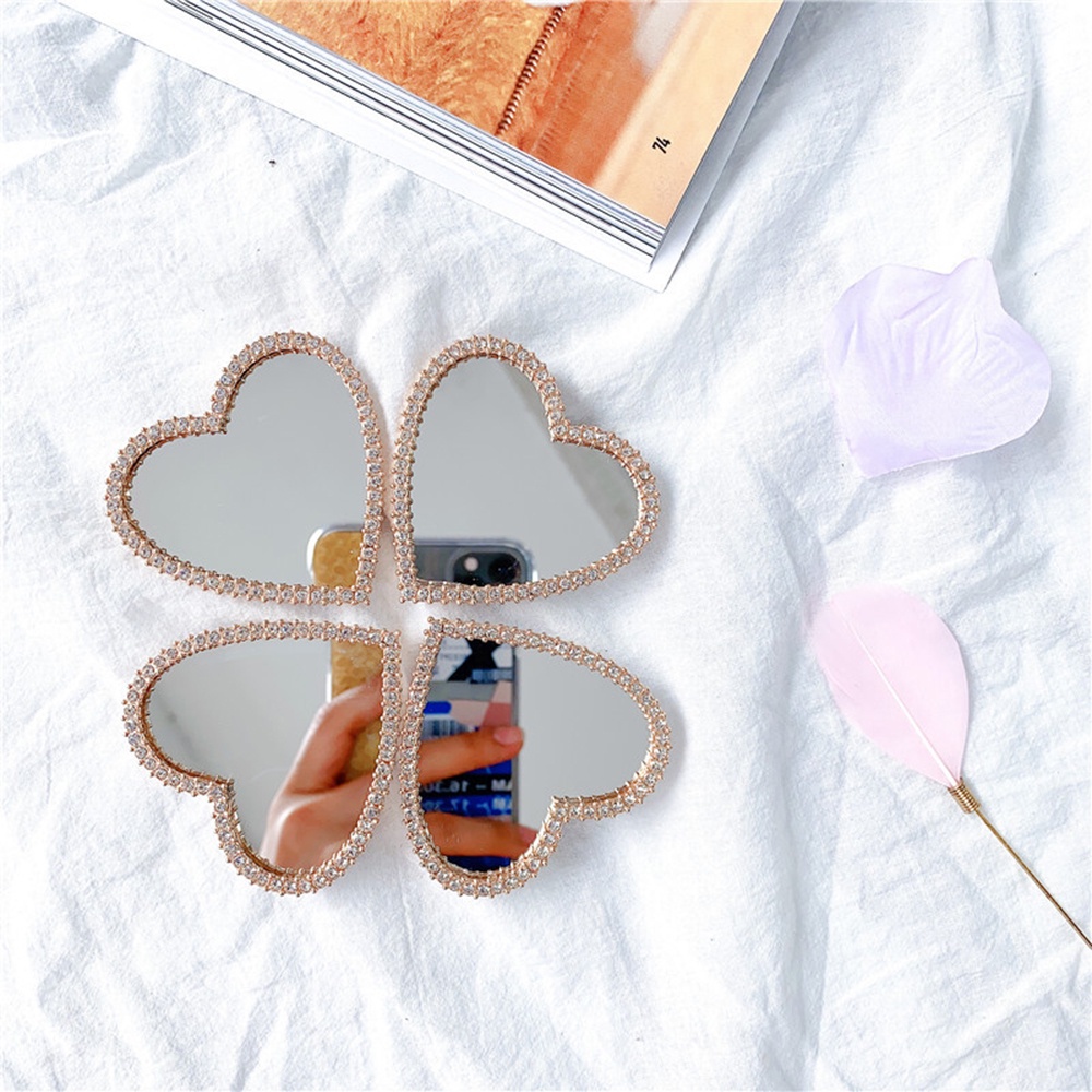 Giá Đỡ Điện Thoại Hình Học Có Thể Gập Lại Kèm Gương Trang Điểm Tiện Dụng