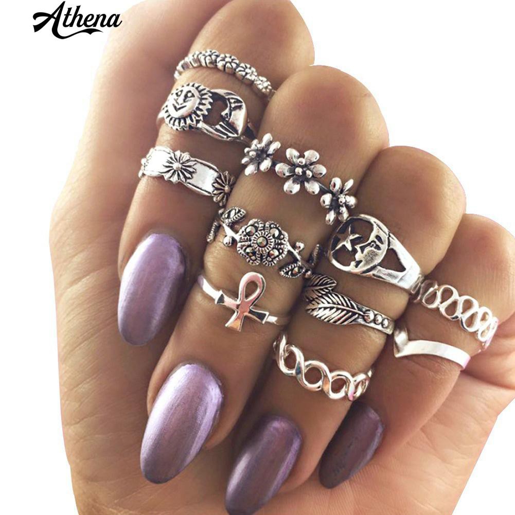 11 Nhẫn Khớp Ngón Tay Phong Cách Bô-Hem Cho Nữ