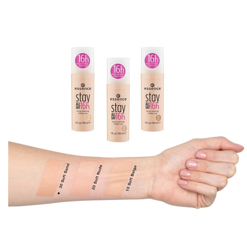 Kem nền kiềm dầu Essence Stay All Day 16h Long Lasting Makeup.