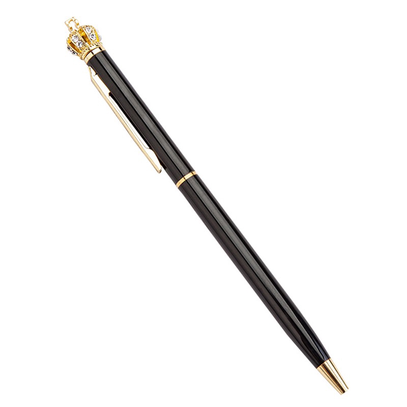 Bút bi họa tiết vương miện đính đá xinh xắn