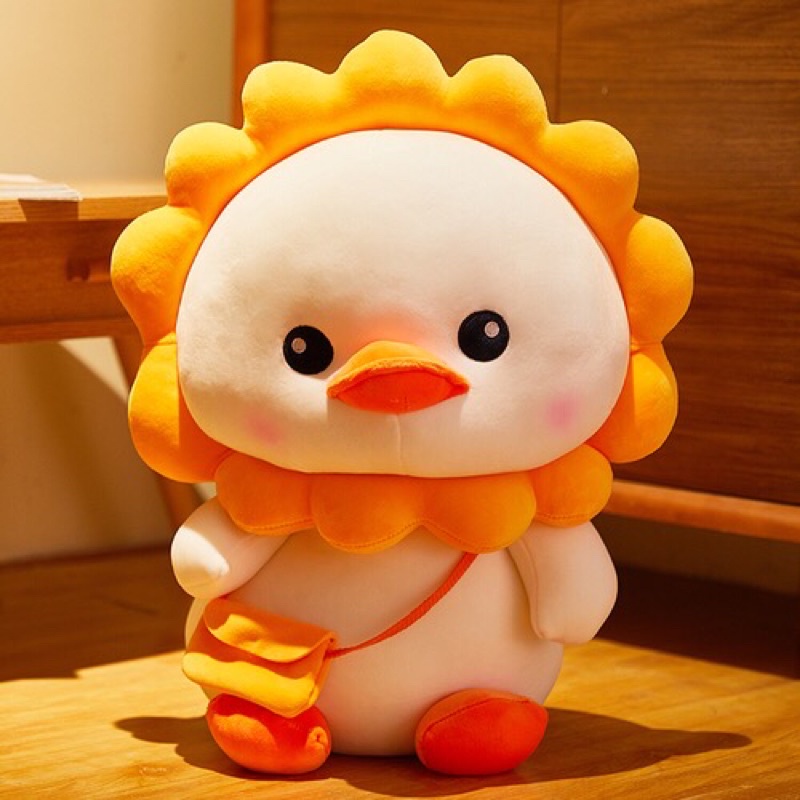 Gấu bông vịt hoa mặt trời siêu cute và đáng yêu