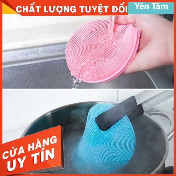 Miếng rửa bát lót tay silicon đa năng