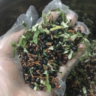 Trà gạo lứt đậu đen xanh lòng mix lá sen (ai k dùng lá sen vui lòng ib giúp shop nhé)