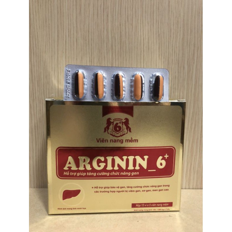 Viên uống bổ gan, mát gan Arginin 6+ tăng cường chức năng gan hiệu quả