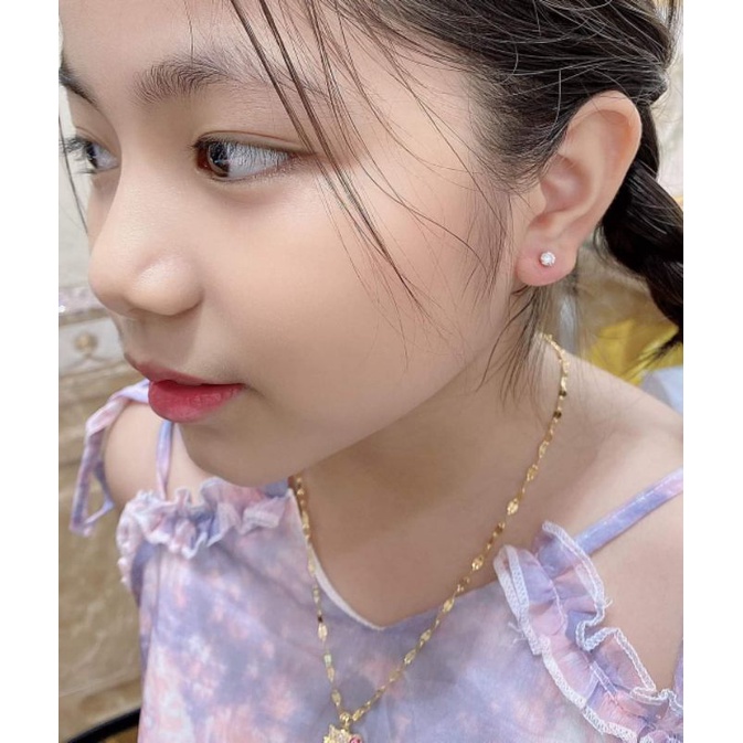 Bông tai nụ đá 3li vàng