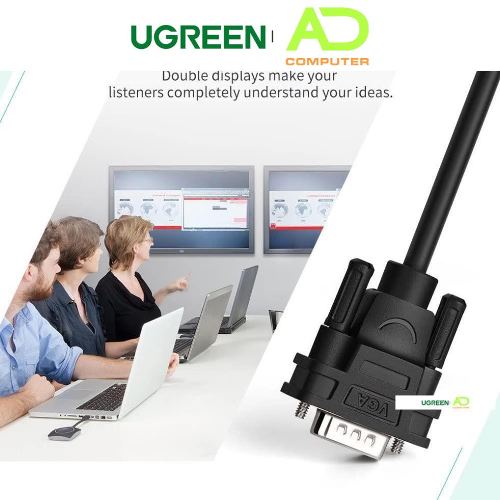 Cáp chia VGA 1 ra 2 Ugreen 20918 độ phân giải Full HD - Hàng phân phối chính hãng