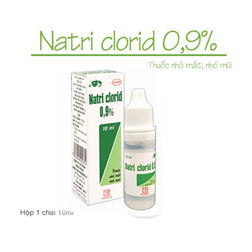 COMBO 10 LỌ Nước muối sinh lý nhỏ mắt mũi Nacl 0.9% HCM và TPC an toàn cho trẻ sơ sinh và trẻ nhỏ - nước muối sài gòn