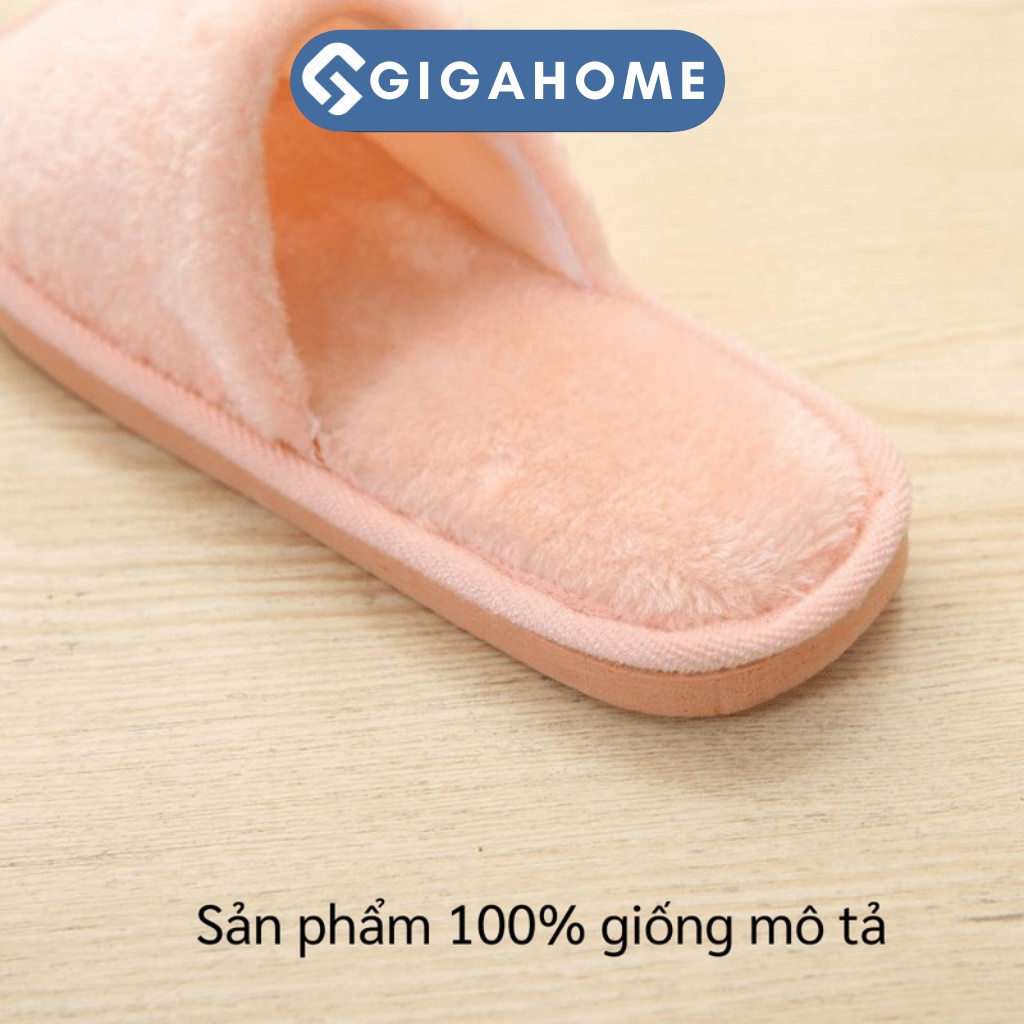 Dép Lông Nam Nữ Cao Đi Trong Nhà, Văn Phòng GIGAHOME Giữ Ấm Đôi Chân 8932
