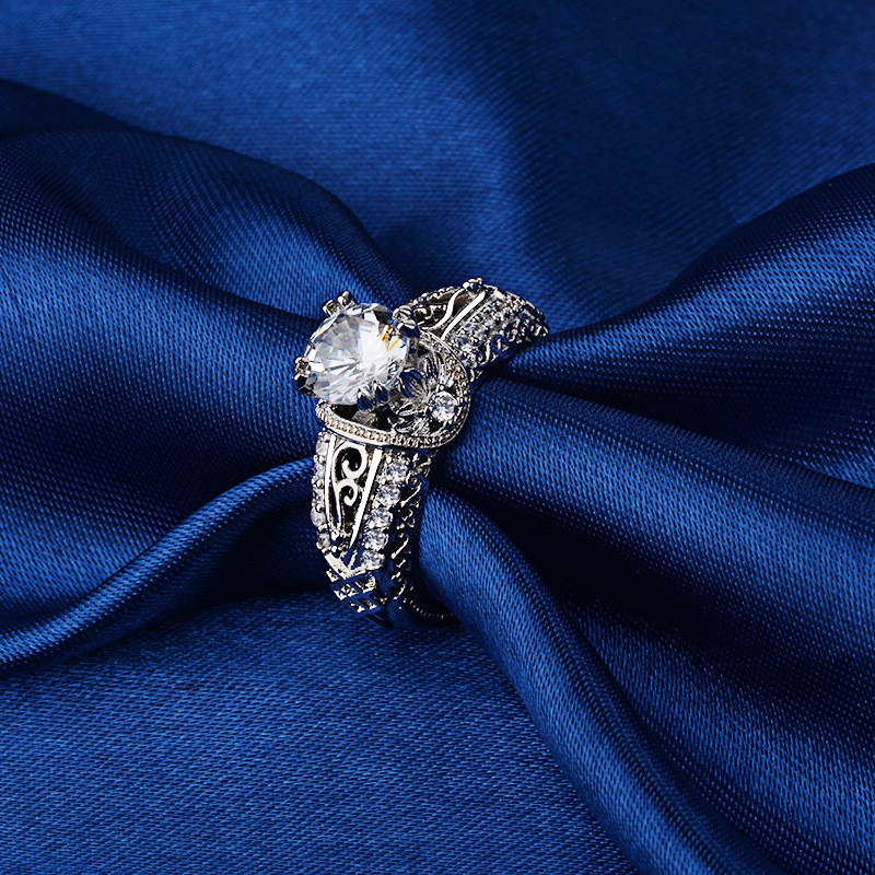 Nhẫn Aifei chất liệu bạc sterling 925 đính đá dành cho nữ R776