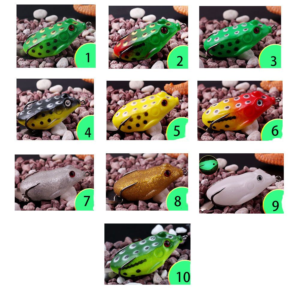 Mồi giả câu cá hình ếch 3D bằng nhựa