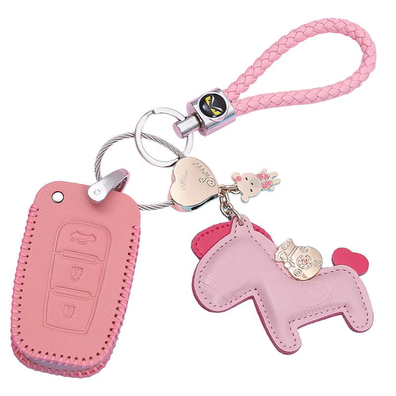 Bao Da Chìa Khoá Ô Tô Kia K3 K4 K5 Forte Sportage Bằng Da Móc Ngựa Xinh Xắn