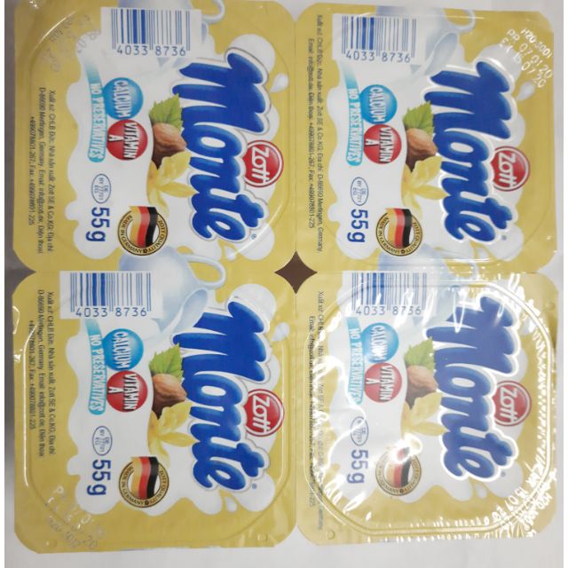 Váng sữa monte vani +socola 55g