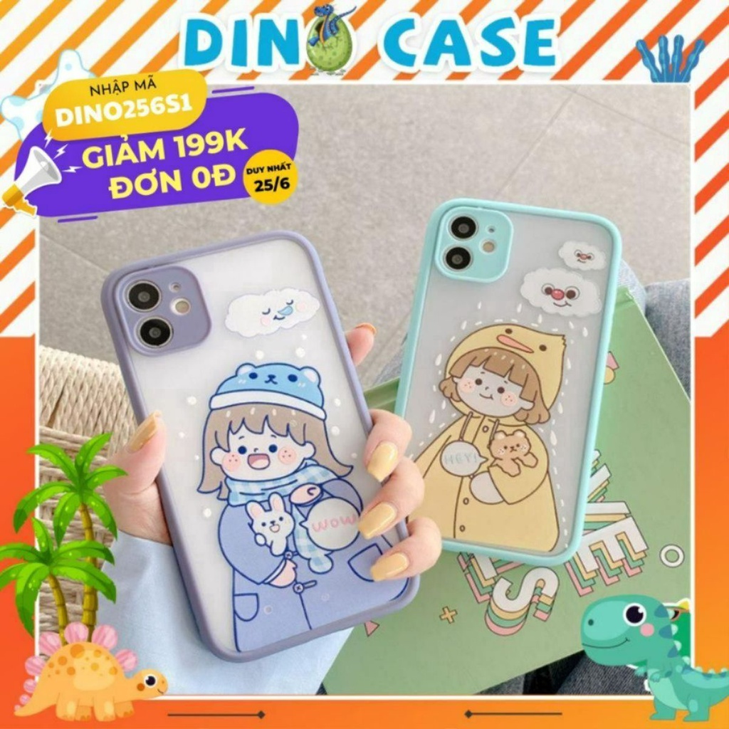Ốp lưng iphone Cô bé mùa đông bảo vệ camera 6/6splus/7/8/7plus/8plus/x/xs/xs max/11/11promax DT05 - Dino case