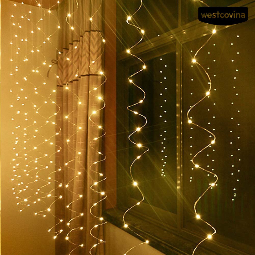 Dây Đèn Led Trang Trí Rèm Cửa 3x3m 300 Bóng