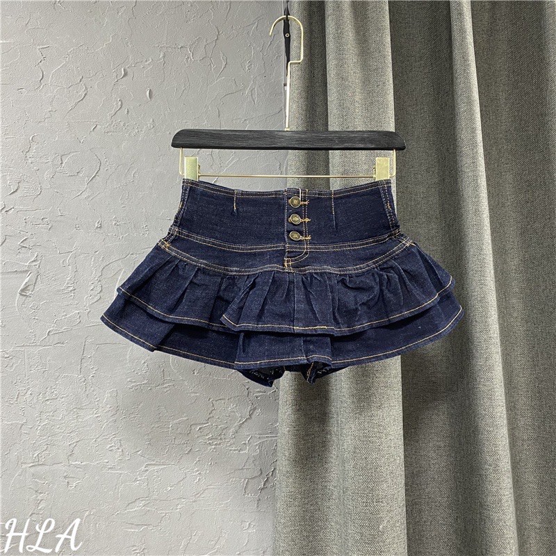 Chân váy jean bèo tầng