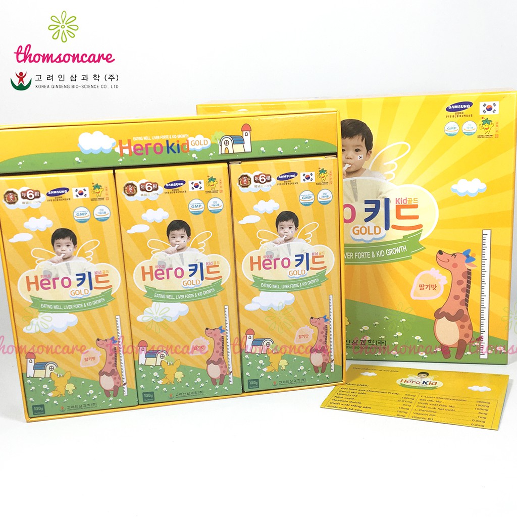 Siro ăn ngon cho bé Hero Kid Gold - Nhập khẩu từ Hàn Quốc - Herokid