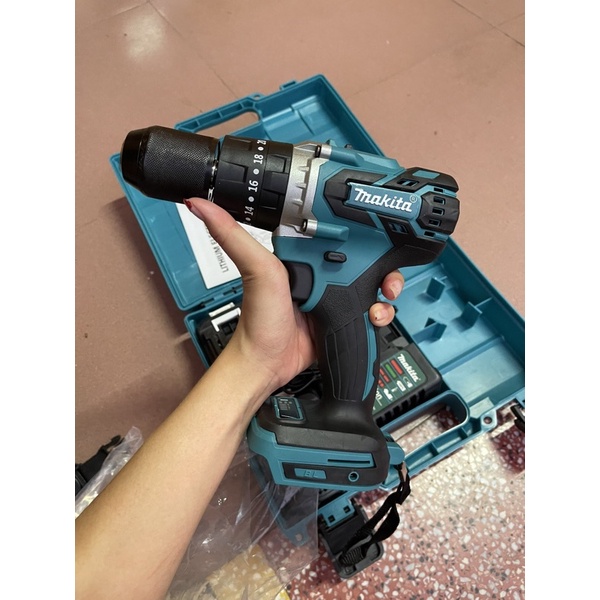 Máy Khoan Pin Makita -199V 13 Ly 3 chức năng, khoan bắn vít siết ốc,chế độ búa, siết,pin 10cell full