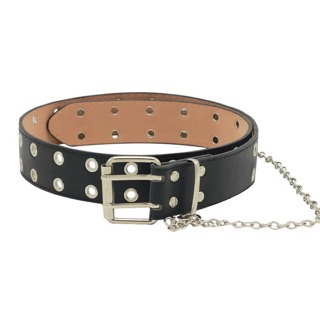 Thắt lưng 2 lỗ bản đẹp, dây nịt nam nữ đơn giản phong cách retro, vintage, punk rock tặng kèm 1 xích. Brokeboiz basic