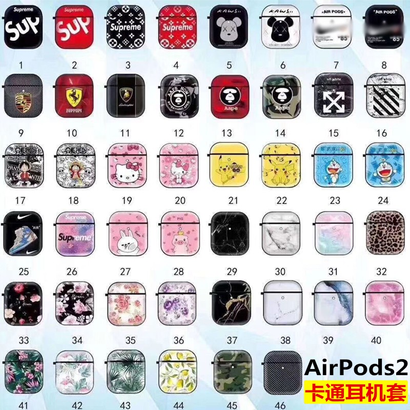 Vỏ bao airpod 1/2 - Case airpod IMD Sup - Kaws- Ferrari - One piece ( tặng kèm móc) -Hồng Anh Case