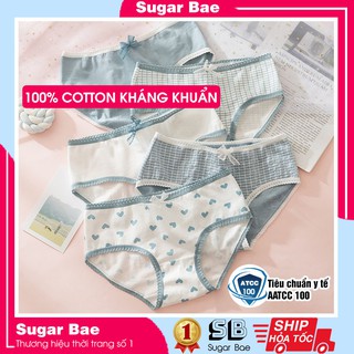 Quần Lót Nữ Cotton Cao Cấp Kháng Khuẩn Xanh Pastel Dễ Thương QL12
