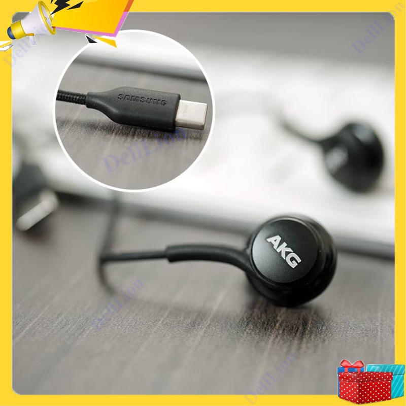 Tai Nghe SamSung Chân Dẹt Type-C Có Dây Chính Hãng Galaxy Note 10+  Âm Thanh Sống Động Màu Đen + 4 Núm Phụ